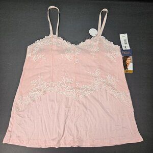 Rachel Roy Camisole Tank Pink Pajama With Lace Women's Size M Pretty‎ And Soft